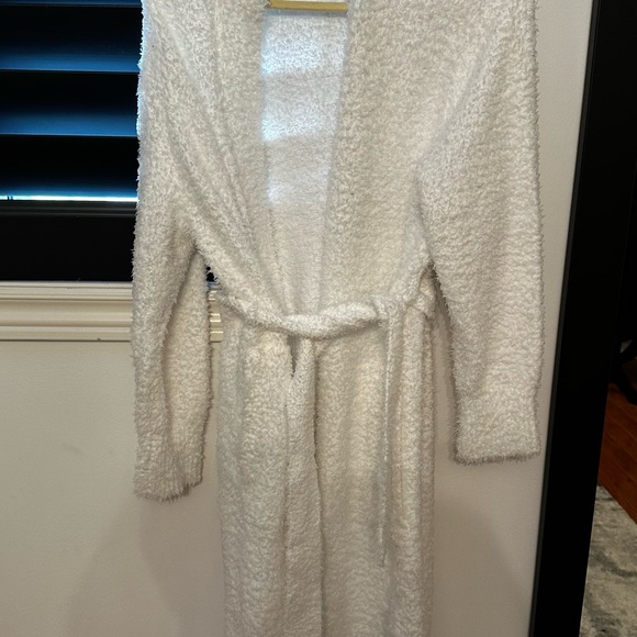 Babaton eyelash cardigan with tie. Winter white - Picture 2 of 6